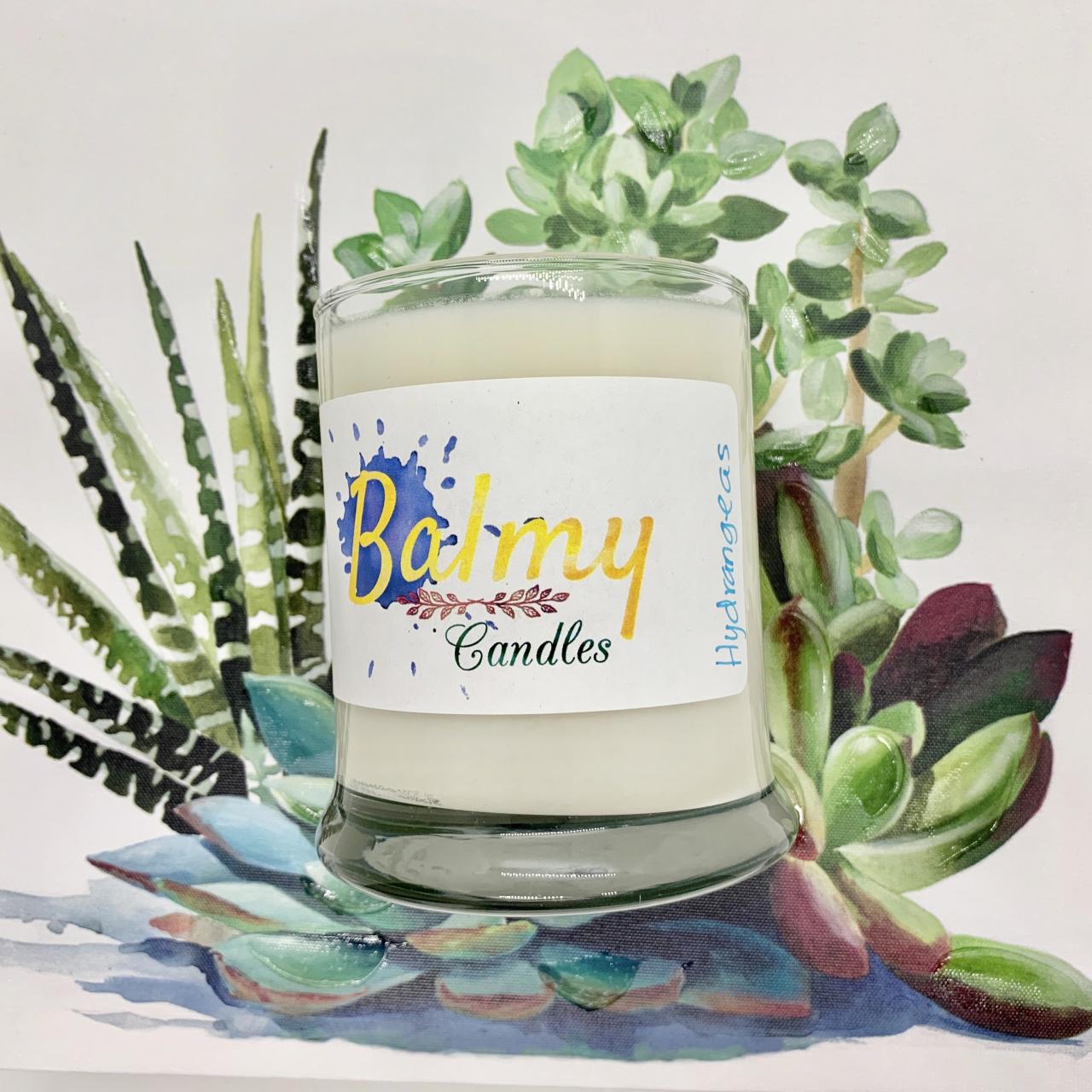Hydrangeas Soy Wax Candle | Handmade Candle