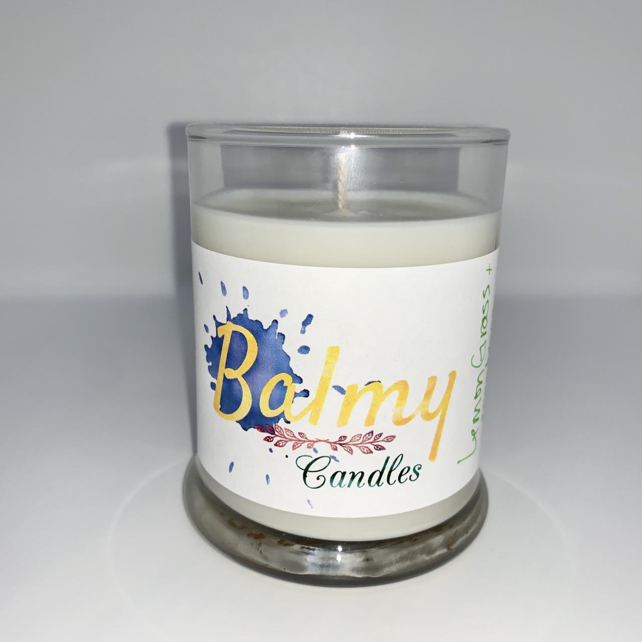 Lemongrass + Tangerine Scent Soy Wax Candle