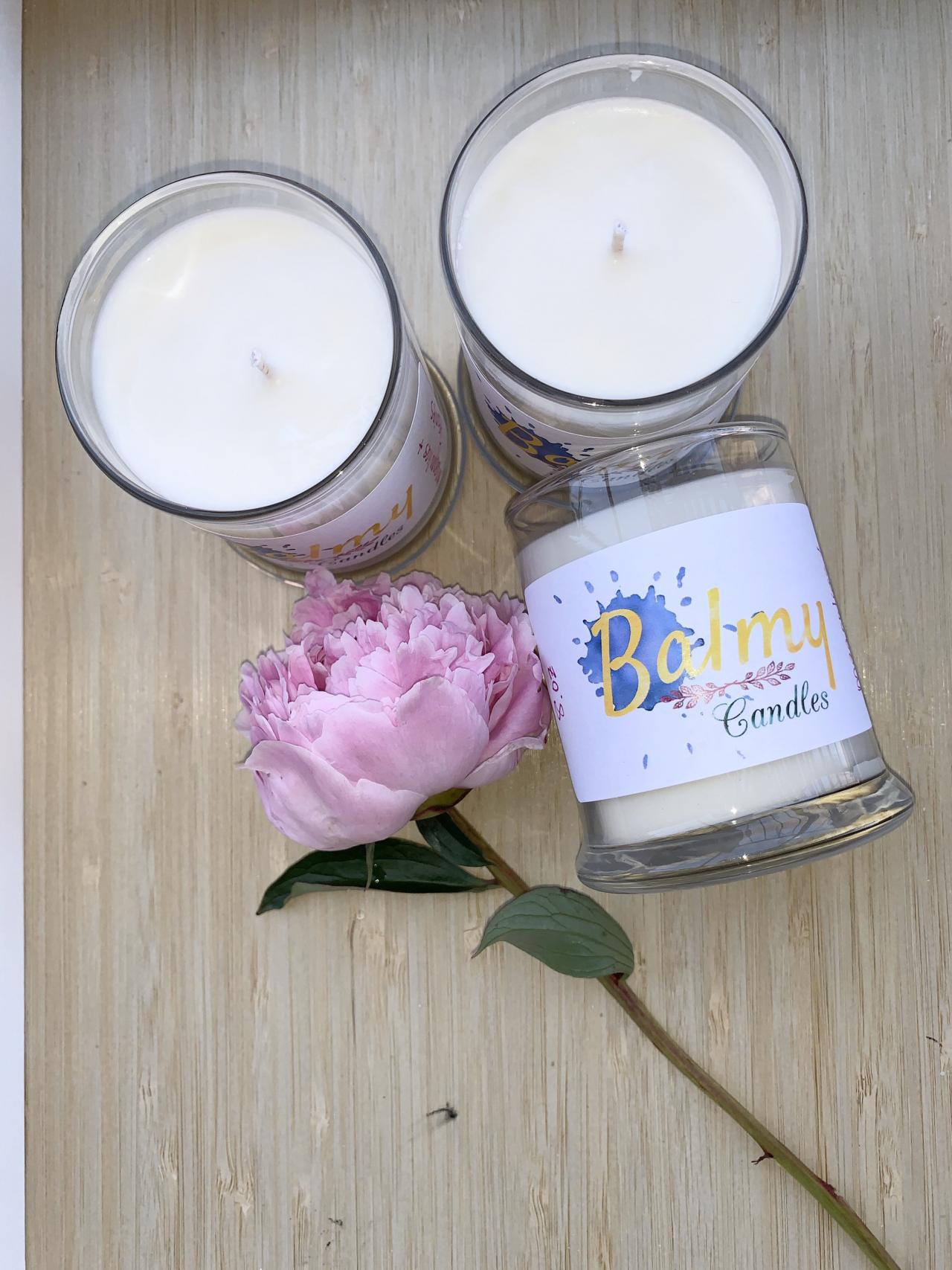 Magnolia + Peonies Hand-poured Soy Candle | Handcrafted Candle